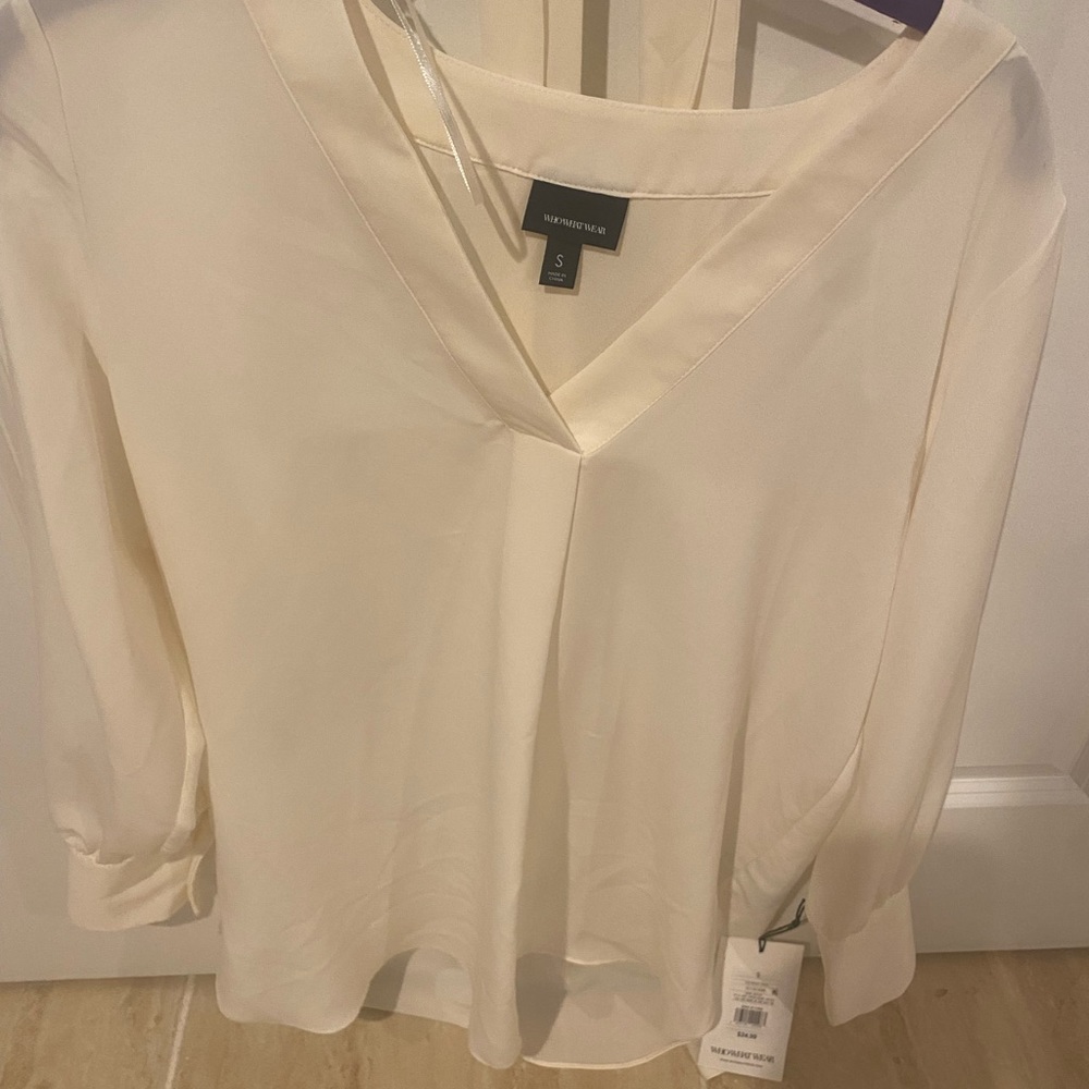 WhoWhatWear Ivory Blouse